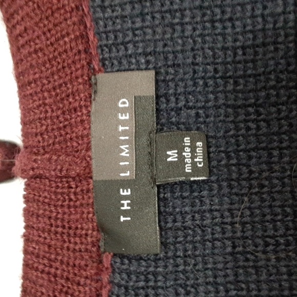 The Limited Western Cowgirl Waterfall Striped Colorblock Open Front Cardigan - Picture 3 of 8